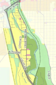 Current Future Land Use Map for the Vinegar Flats area